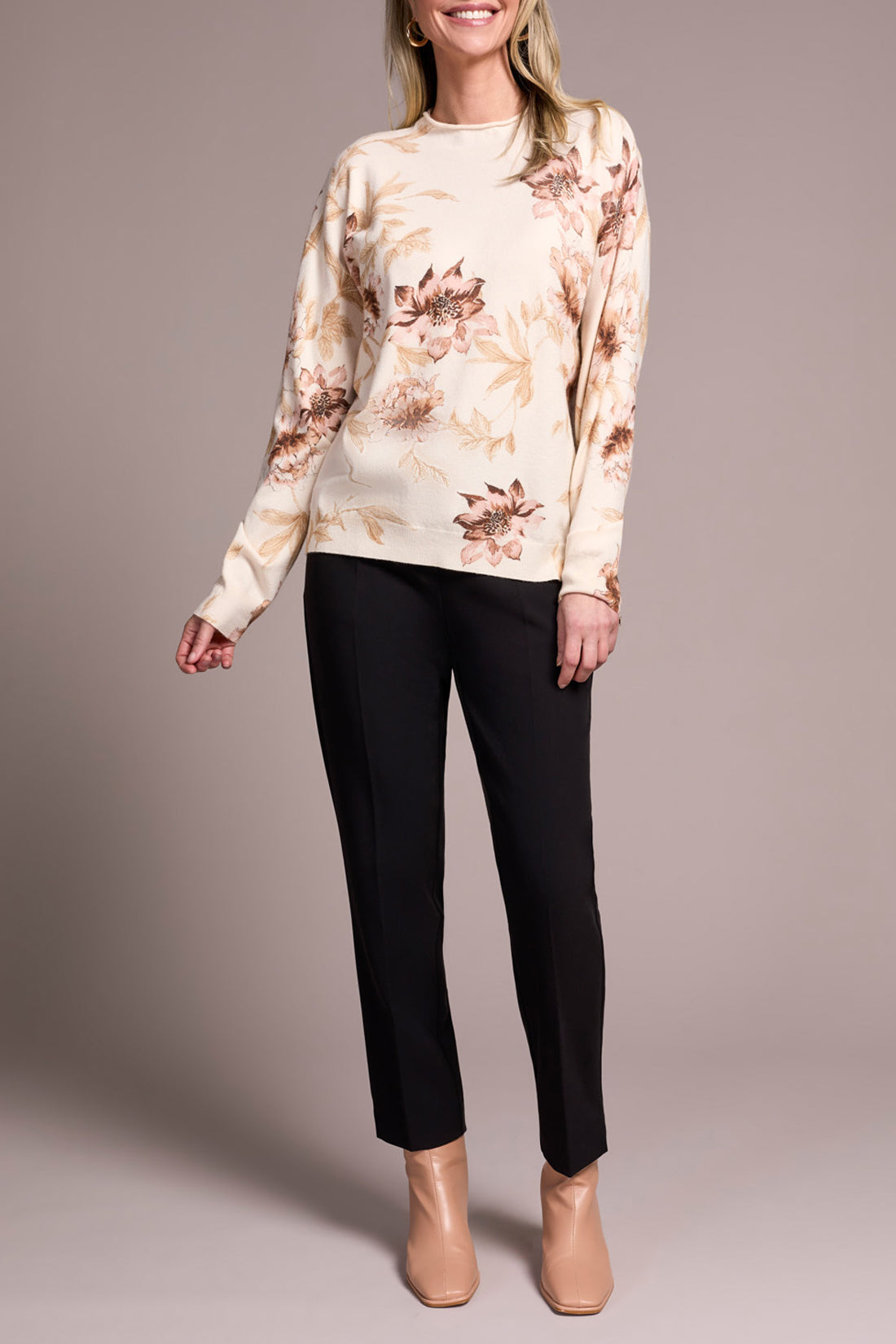 Tribal Women's Long Sleeve Funnel Neck Sweater