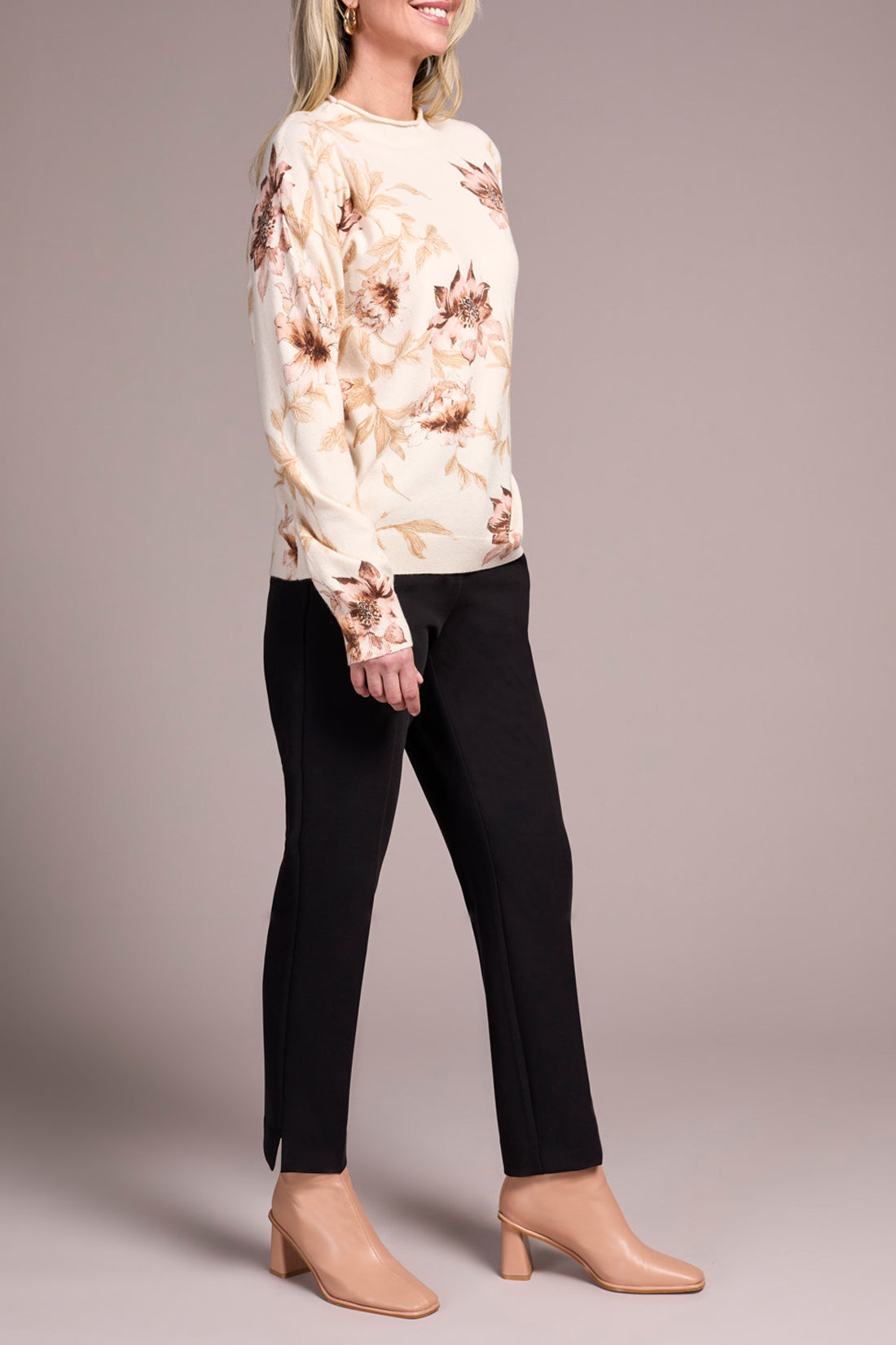 Tribal Women's Long Sleeve Funnel Neck Sweater