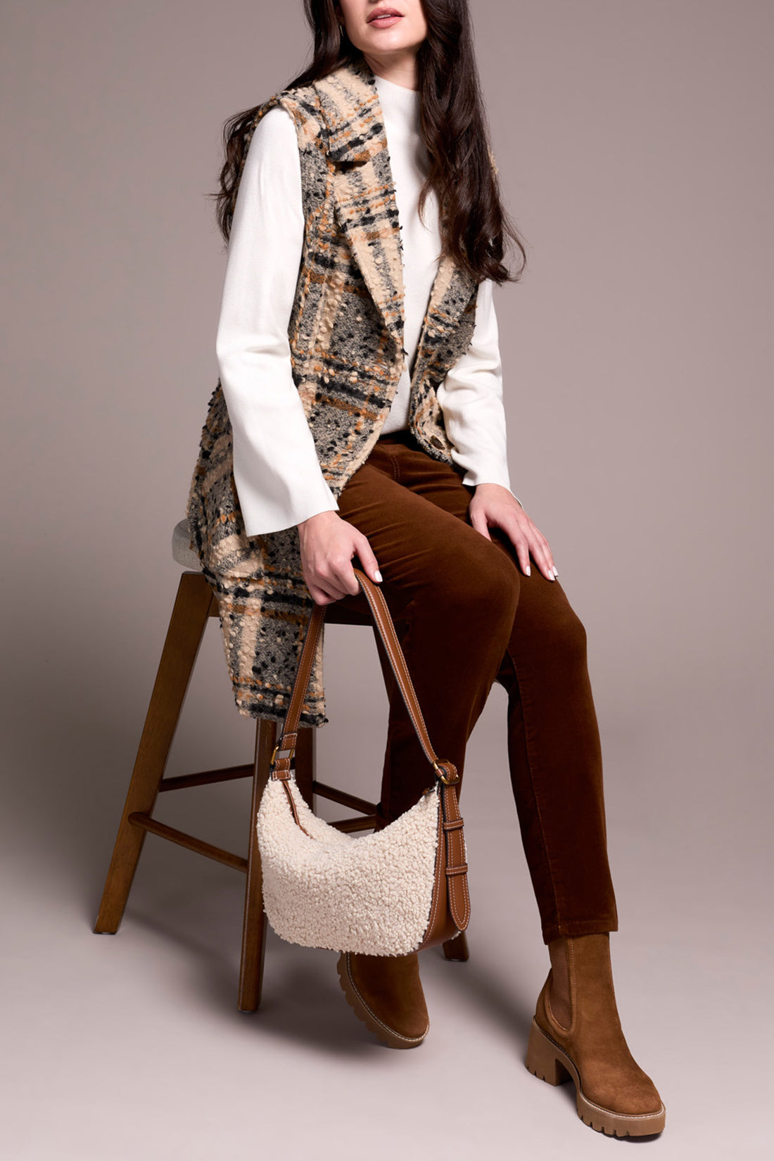 Tribal Women's Wide Notch Collar Button Vest