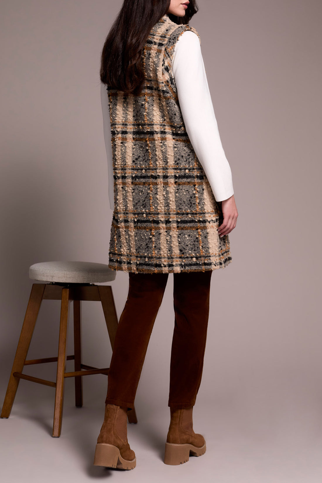 Tribal Women's Wide Notch Collar Button Vest