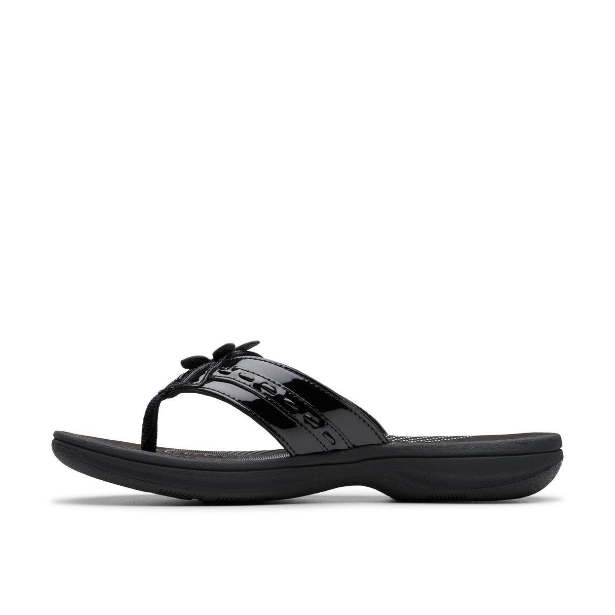 Clarks Women's Breeze Opal Black Pat Sandals