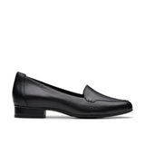 Clarks Women's Krystine Lily Black Leather Loafers Wide