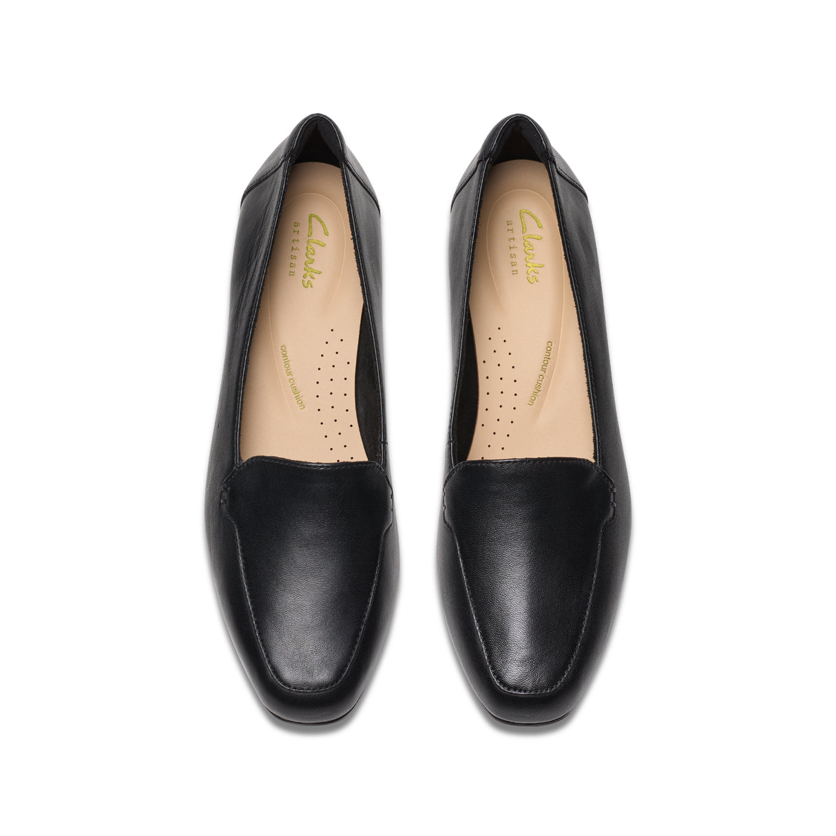Clarks Women's Krystine Lily Black Leather Loafers Wide
