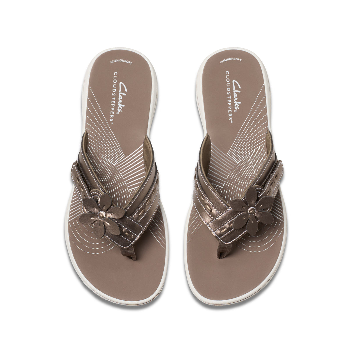 Clarks Women's Breeze Opal Pewter Sandals