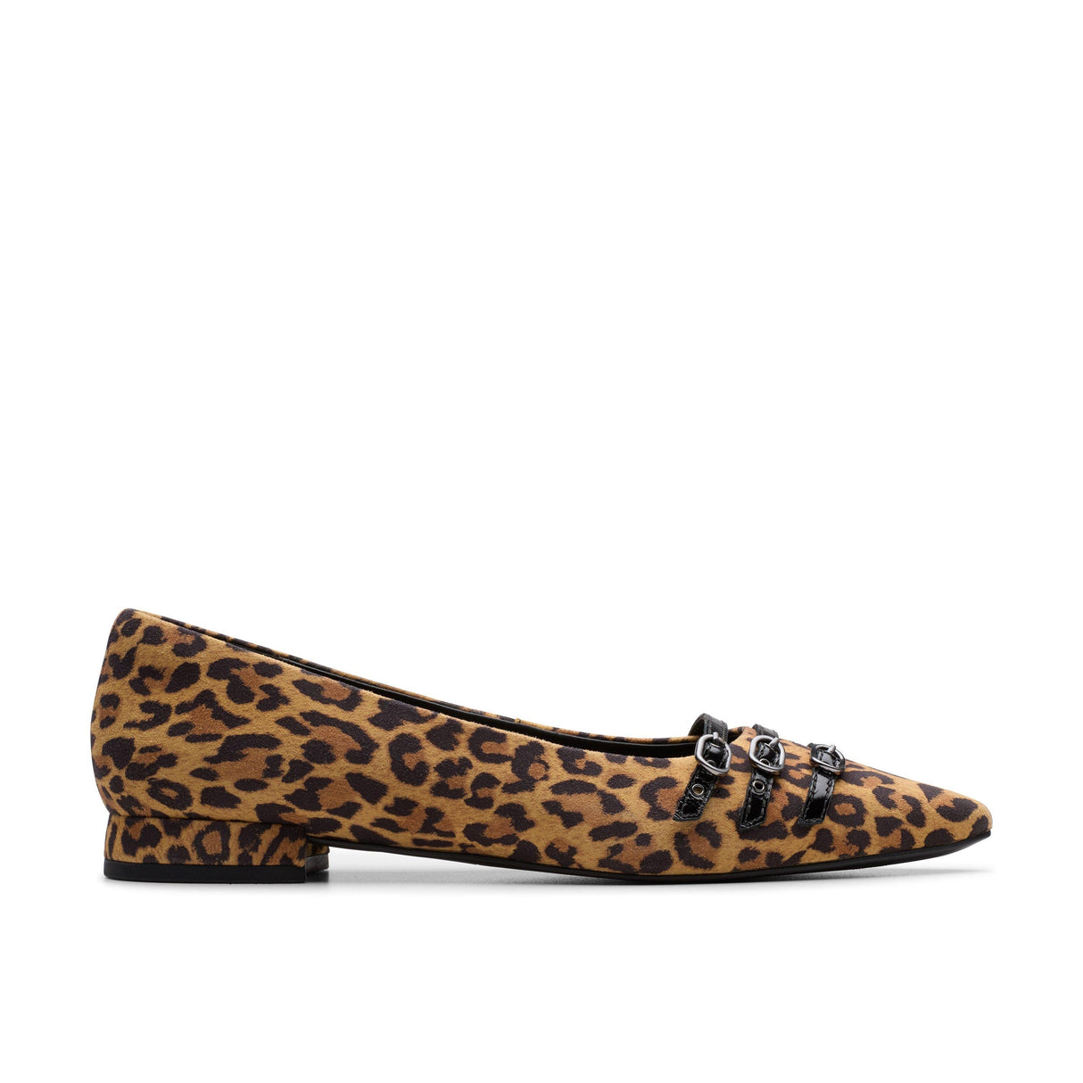 Clarks Women's Sensa15 Strap Leopard Suede Shoes