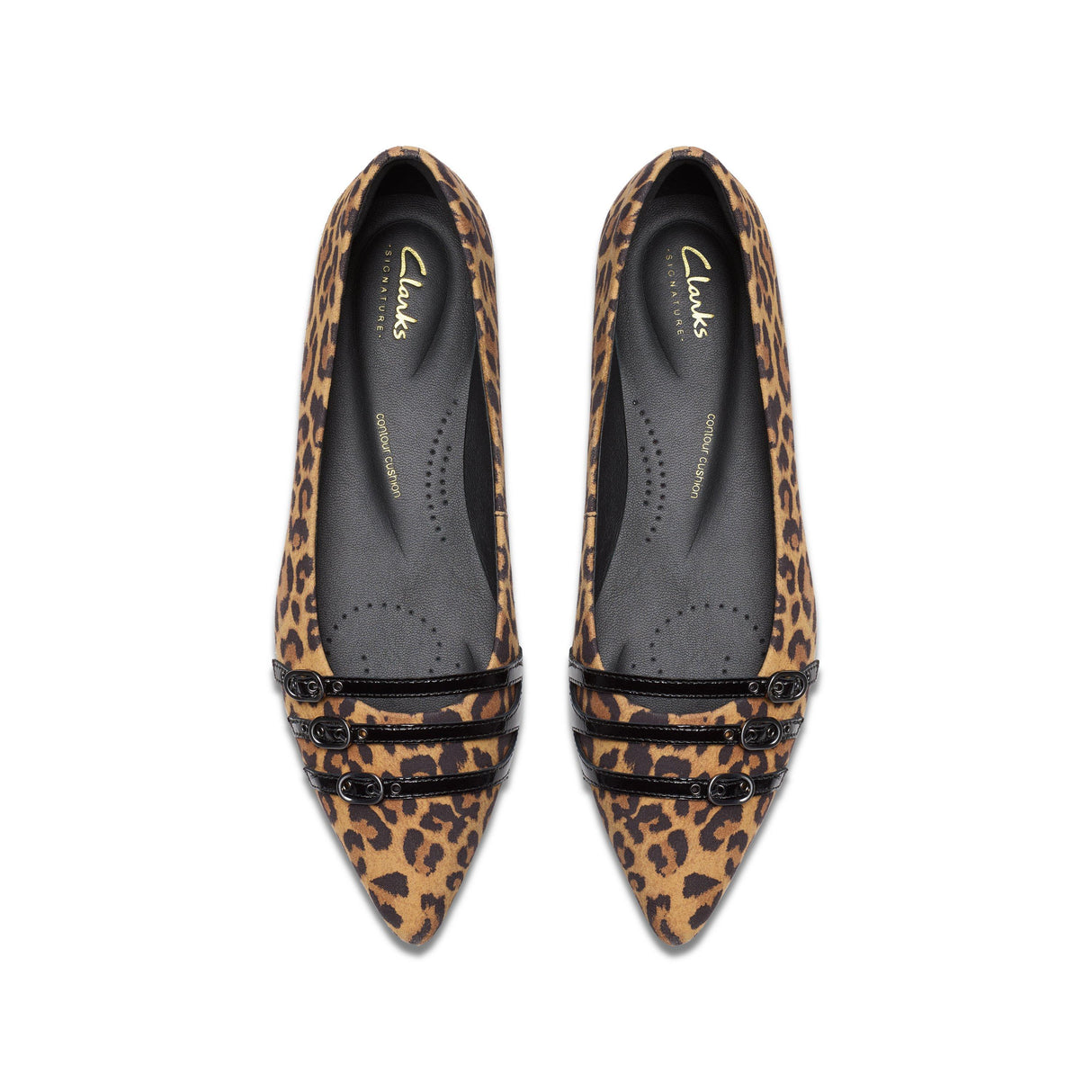 Clarks Women's Sensa15 Strap Leopard Suede Shoes