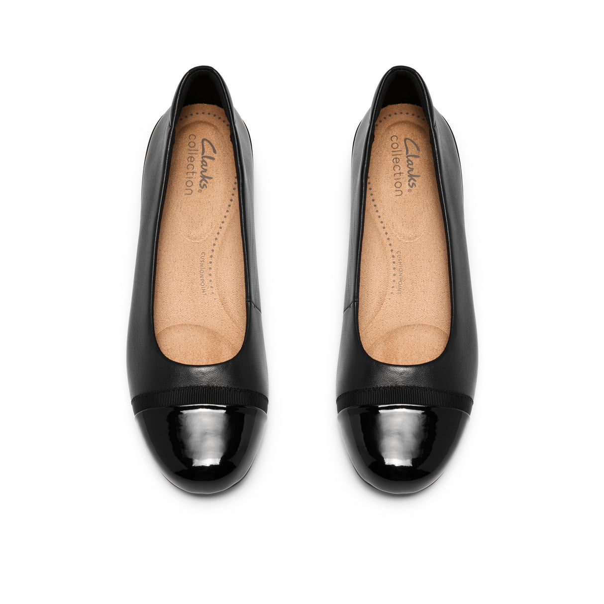 Clarks Women's Cathrynn Dusk Black Pat Dress Shoes