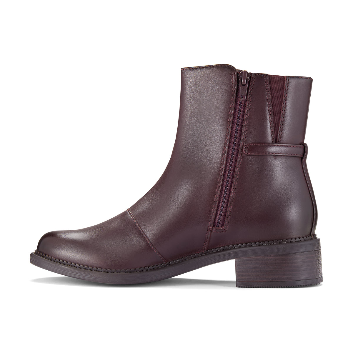Clarks Women's Maye Kaylie Merlot Leather Boots