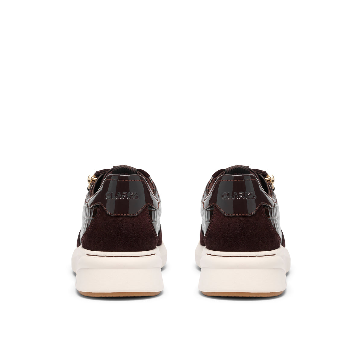 Clarks Women's Code R Run Dark Brown Combi Sneakers