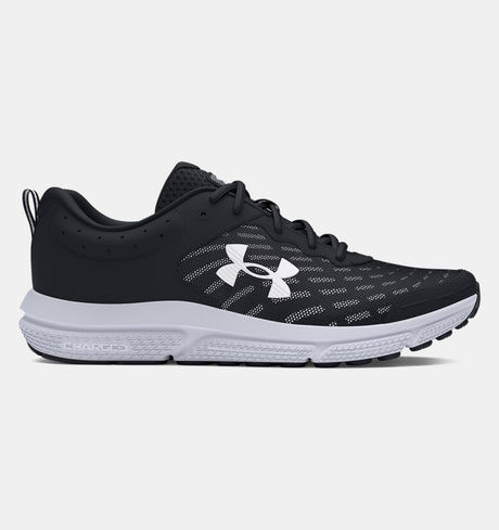 Under Armour Men's Charged Assert 10 Running Shoes Wide - Black/White