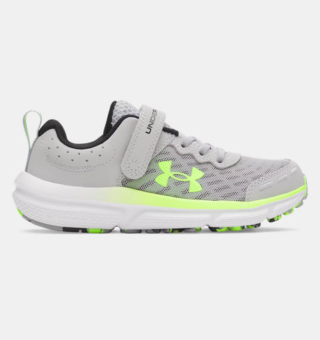 Under Armour Kids Boys Assert 10 AC Running Shoes - Grey/Green