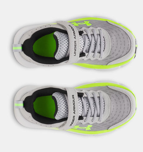 Under Armour Kids Boys Assert 10 AC Running Shoes - Grey/Green
