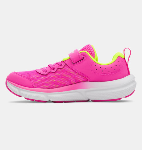 Under Armour Kids Girls Assert 10 AC Running Shoes - Pink/Yellow