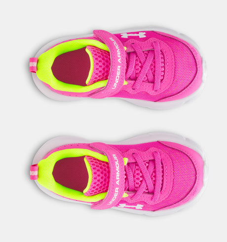 Under Armour Toddler Girls Assert 10 AC Running Shoes - Pink/Yellow