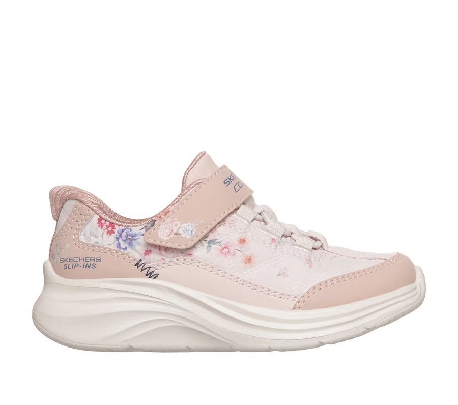 Skechers Toddler Girls Slip-Ins Comfy Sprints Lil Flower Shoes