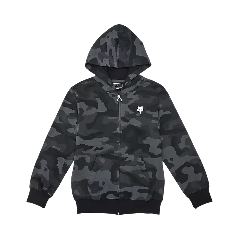 Fox Youth Boys Fox Head Camo Fleece Zip Hoodie