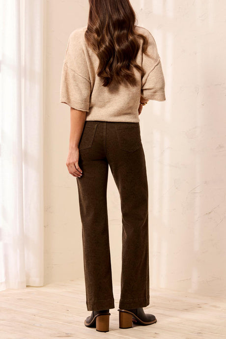 Tribal Women's Fly Front 5-Pocket Embossed Fabric Pants