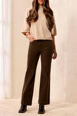 Tribal Women's Fly Front 5-Pocket Embossed Fabric Pants