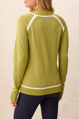 Tribal Women's LS Mock Neck Tipping Detail Sweater