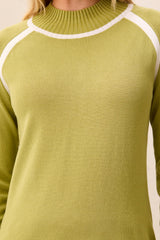 Tribal Women's LS Mock Neck Tipping Detail Sweater