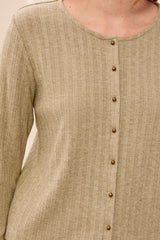 Tribal Women's Long Sleeve Crew Neck Cardigan