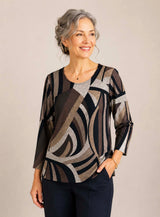 Julia Divina Women's 3/4 Sleeve Top