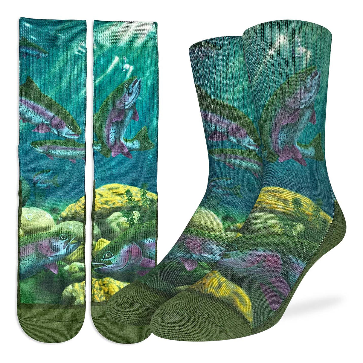 Good Luck Sock Men's Brown Trout Socks