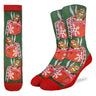Good Luck Sock Men's Gingerbread Man in Hot Chocolate Socks