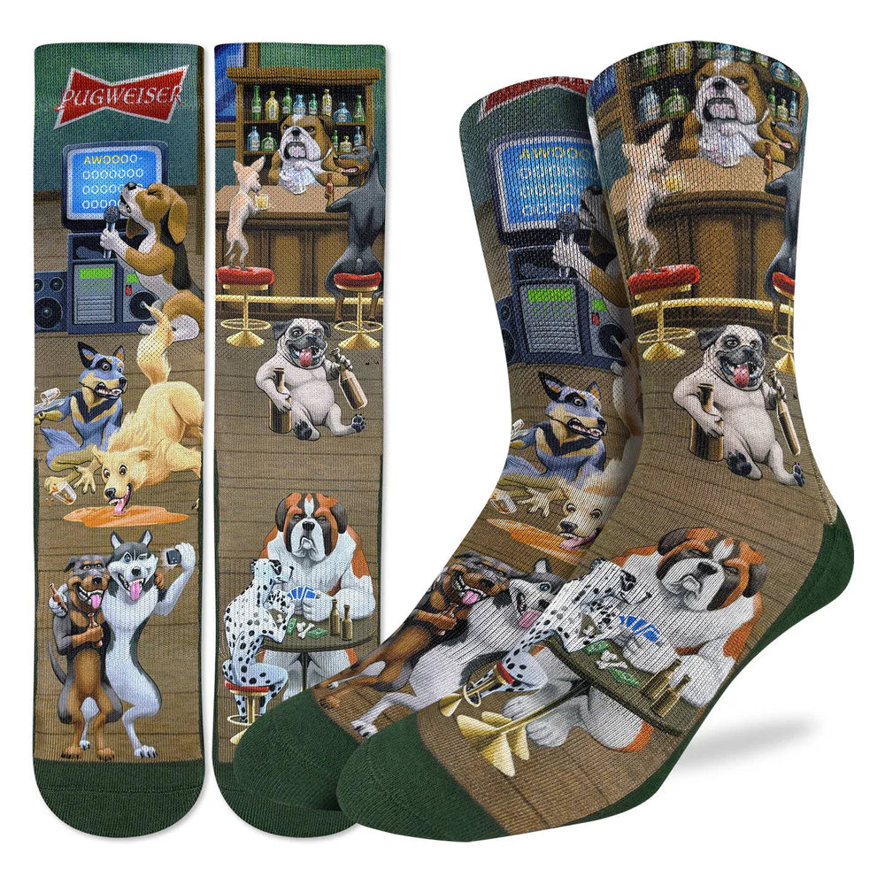 Good Luck Sock Men's Dog Pub Night Socks