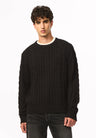 Buffalo Men's Wicap Cable Knit Crew Neck Sweater