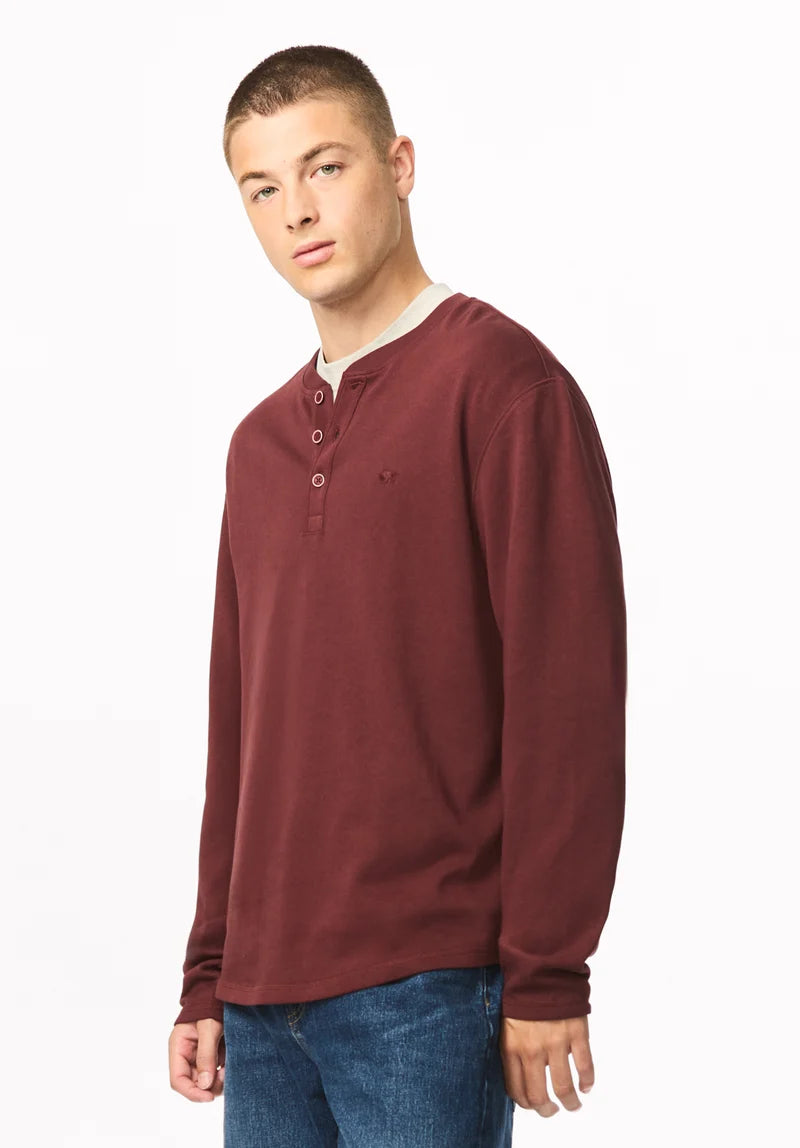 Buffalo Men's Kambo Ribbed Long Sleeve Henley