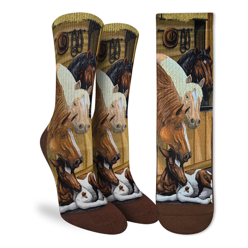 Good Luck Sock Women's Horses In A Stable Socks