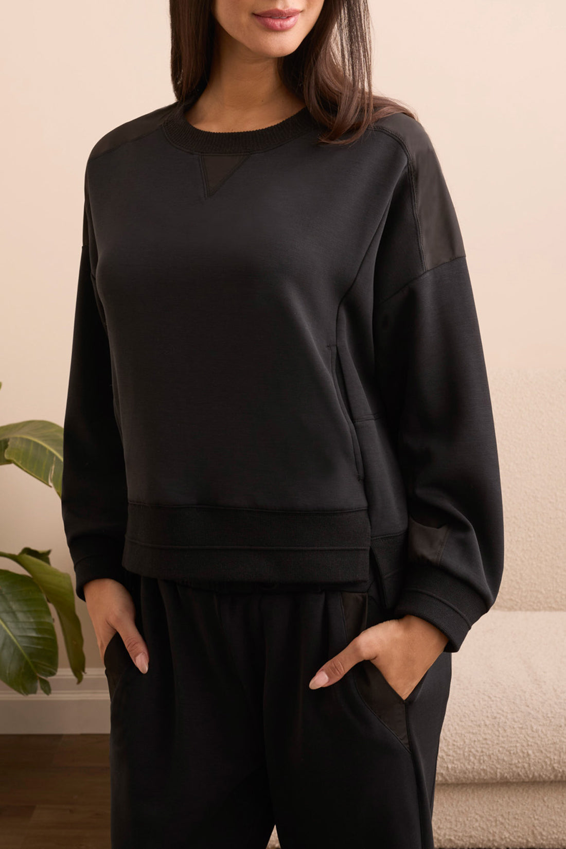 Tribal Women's Long Sleeve Combo Top