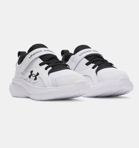 Under Armour Toddler Boys Assert 11 Running Shoes - White/Black