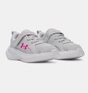 Under Armour Toddler Girls Assert 11 Running Shoes - Grey/Pink