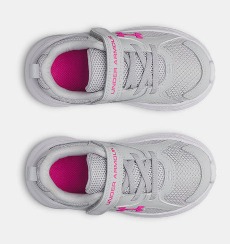 Under Armour Toddler Girls Assert 11 Running Shoes - Grey/Pink