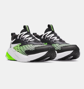 Under Armour Youth Boys Scramjet 7 Running Shoes - White/Hyper Green