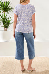 Tribal Women's Cap Sleeve Wear 2 Ways Top