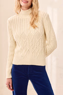 Tribal Women's Mock Neck Special Wash Sweater