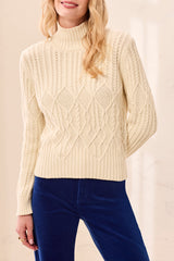 Tribal Women's Mock Neck Special Wash Sweater