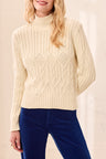Tribal Women's Mock Neck Special Wash Sweater