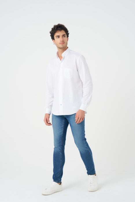 Leo Chevalier Men's Knit Button Down LS Shirt