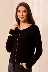 Tribal Women's Wear 2 Ways Fancy Buttons Cardi Top