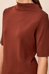 Tribal Women's Funnel Neck Elbow Sleeve Knit Top
