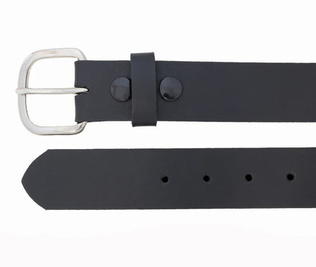 Custom Leather Men's Oversize Heavyweight Work Belt - Black