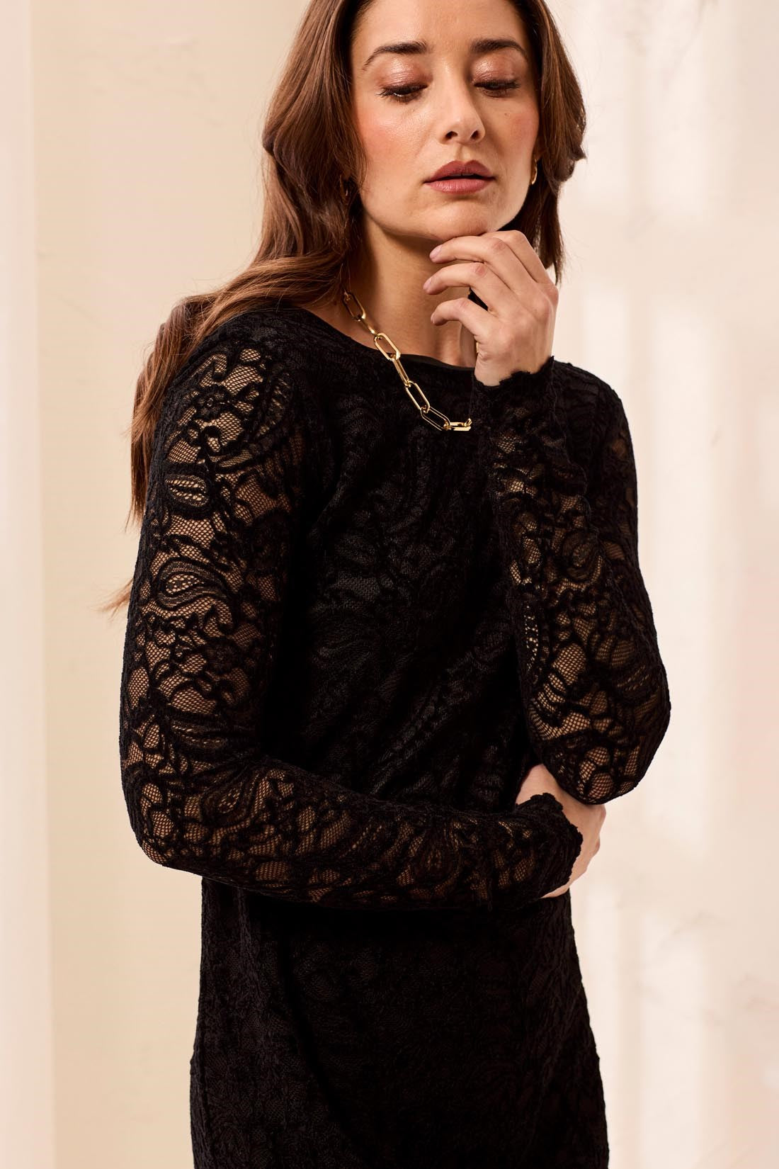 Tribal Women's Wear 2 Ways LS Front to Back Dress