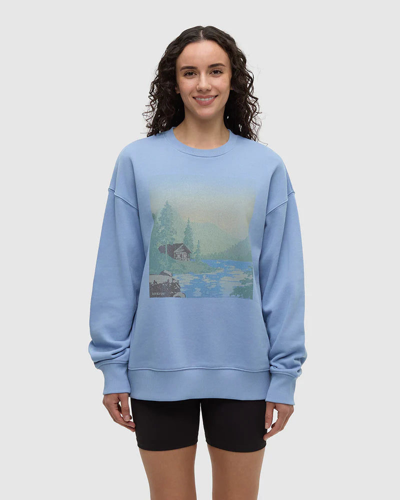 tentree Women's Washed Lakeshore Relaxed Crew Sweater