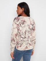 Charlie B Women's Long Sleeve Rounded Hem Crew Sweater