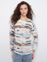 Charlie B Women's LS Drop Shoulder Reversible Crew Sweater