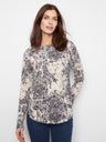 Charlie B Women's LS Drop Shoulder Boat Neck Pocket Sweater